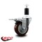 Service Caster 3.5'' Maroon Poly Swivel 1-3/8'' Expanding Stem Caster Total Lock Brake SCC-EXTTL20S3514-PPUB-MRN-138 - alternate 3
